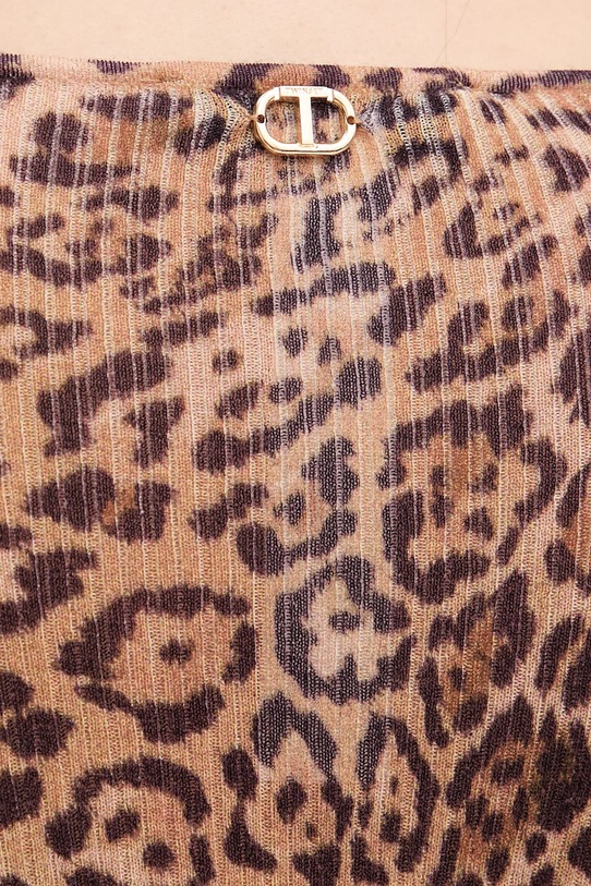 Twinset sweter wełniany 252TP3600 brązowy