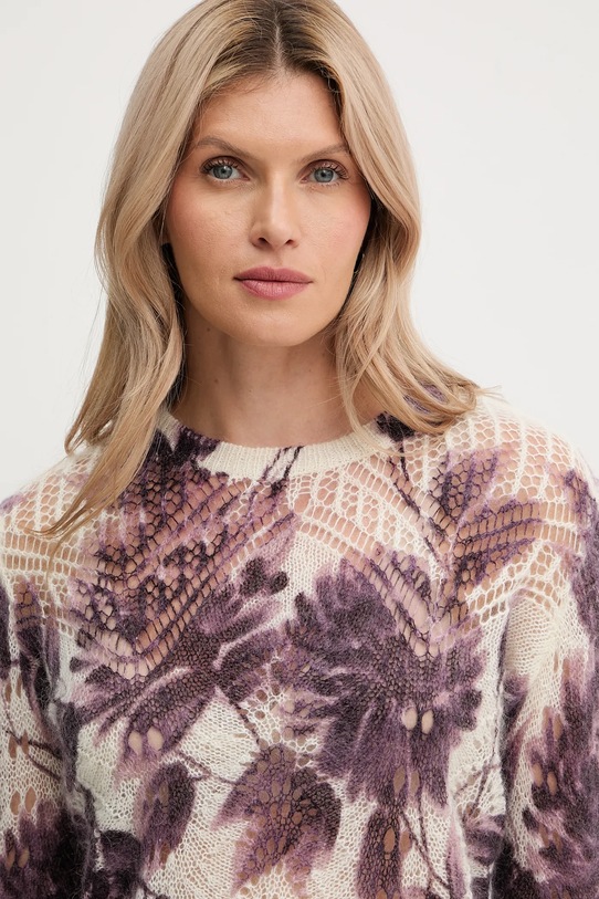 Twinset sweter wełniany beżowy 252TP3590