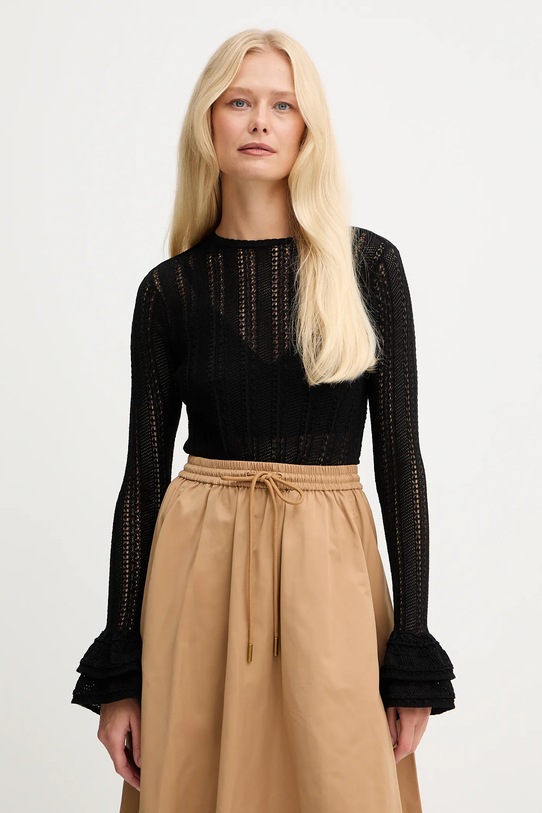 Twinset maglione a maglia fine nero 252TP3181