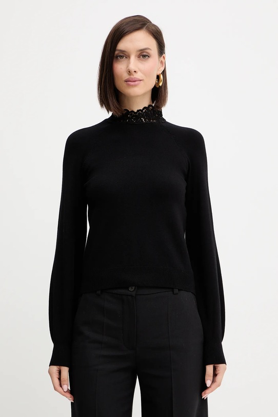 Twinset maglione a maglia fine nero 252TP3391