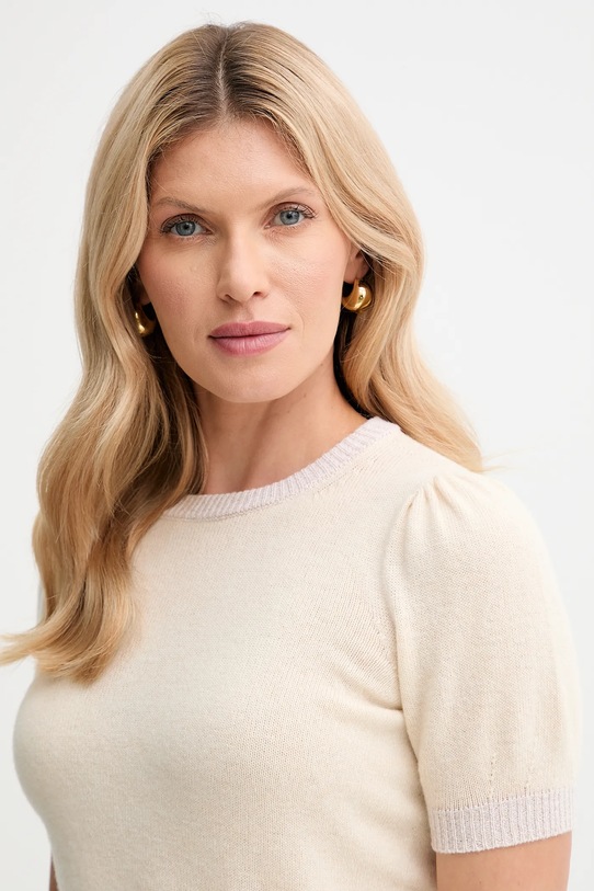 Шерстяной свитер Twinset бежевый 252TP3581