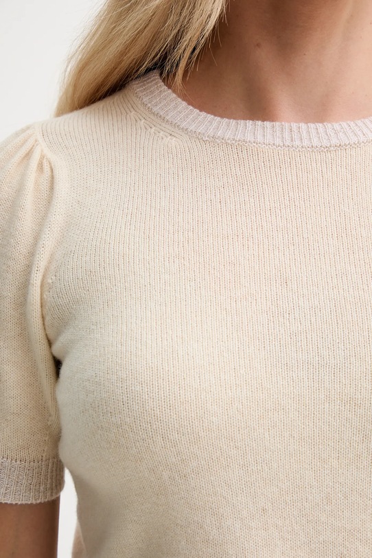 Шерстяной свитер Twinset 252TP3581 бежевый