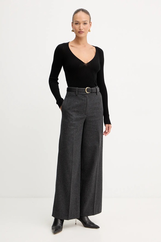 Twinset pulover de lână 252TT3110 negru AW25