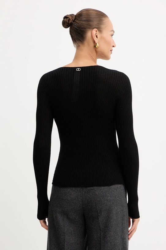 Îmbrăcăminte Twinset pulover de lână 252TT3110 negru