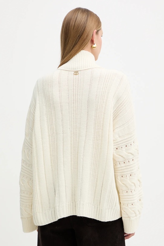 Odzież Twinset sweter z wełną 252TT3101 beżowy