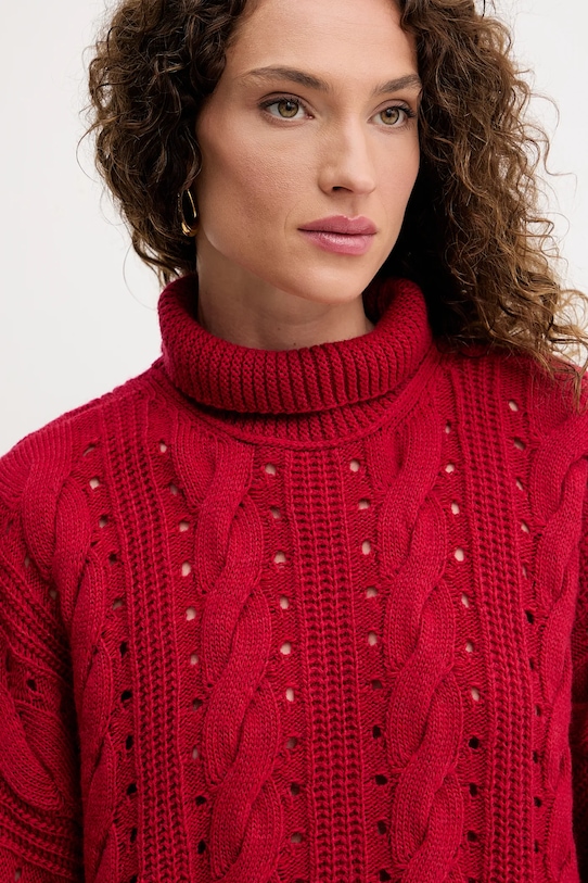 Μάλλινη μπλουζα Twinset κόκκινο 252TT3101