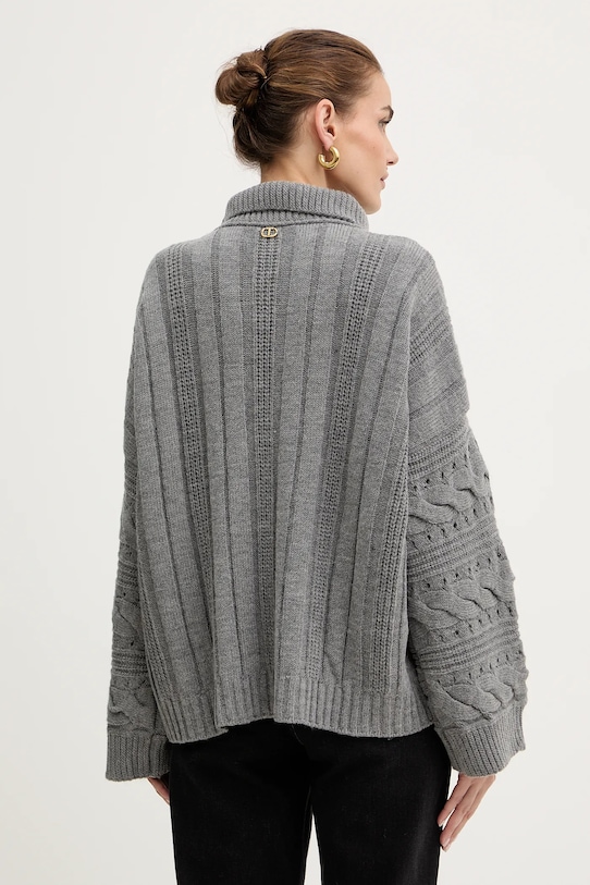 Odzież Twinset sweter z wełną 252TT3101 szary