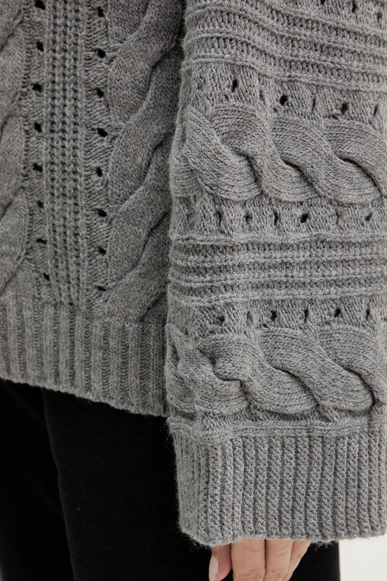 Twinset sweter z wełną 252TT3101 szary