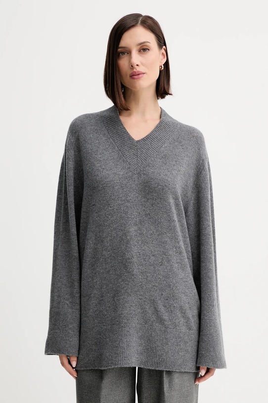 Twinset pulover de lână subtiri gri 252TF3043