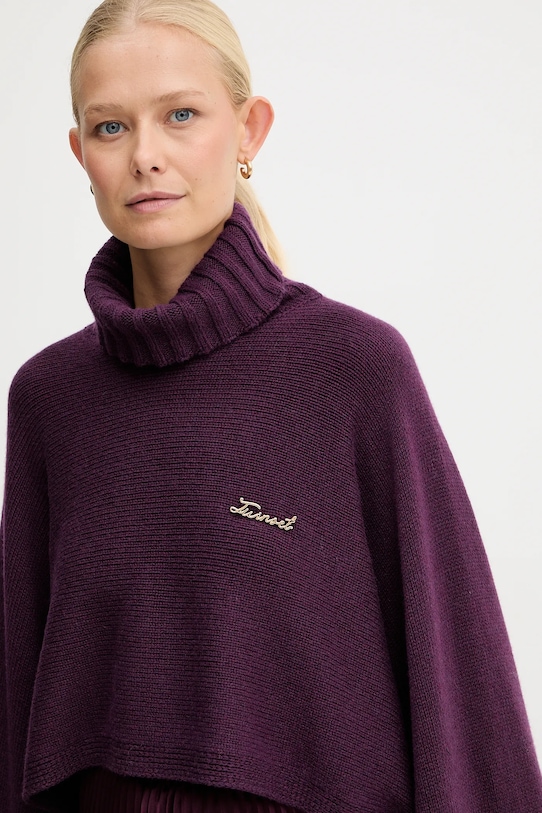 Twinset pulóver gyapjúkeverékből lila 252TT3422