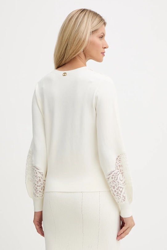 Odzież Twinset sweter z domieszką wełny 252TT3440 beżowy