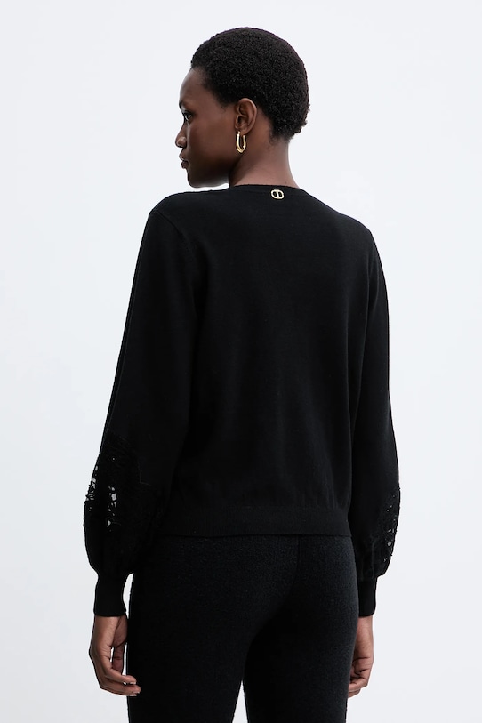 Odzież Twinset sweter z domieszką wełny 252TT3440 czarny