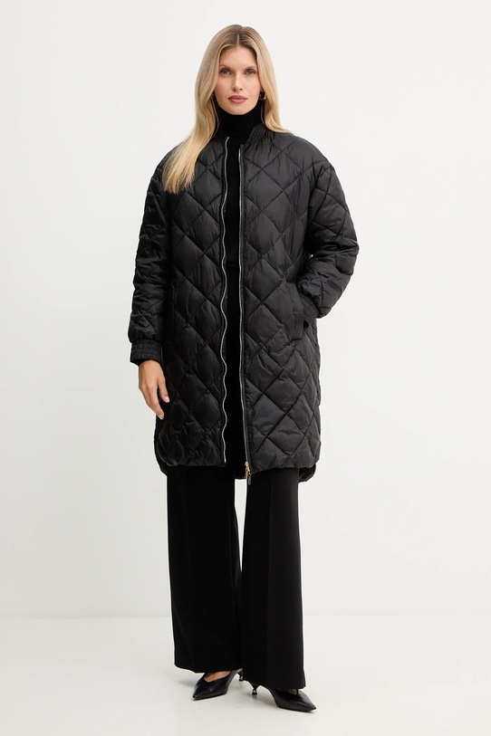 Twinset sweter z dodatkiem wełny 252AT3102 czarny AW25