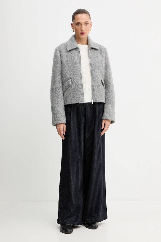 Twinset sweter z dodatkiem wełny 252LL3HCC beżowy AW25