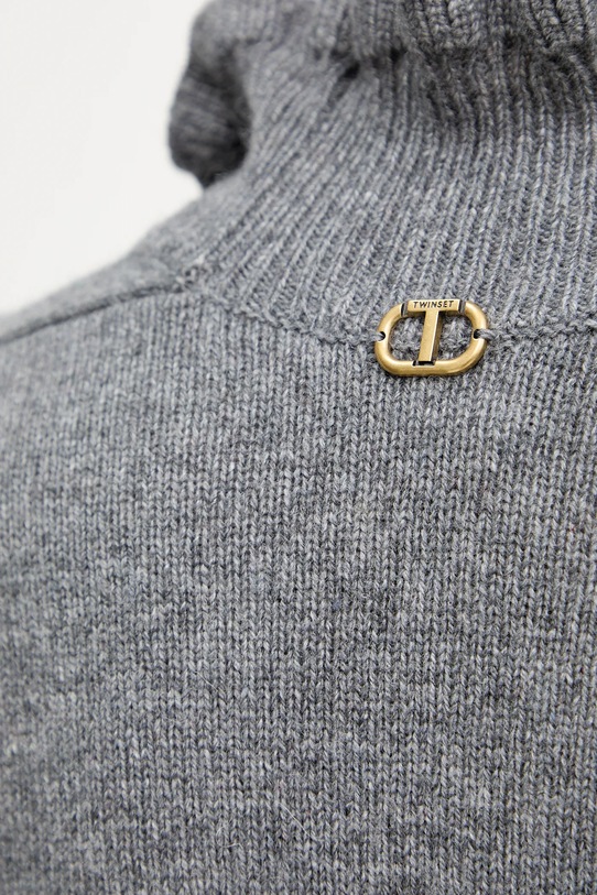 Twinset sweter z wełną 252TT3350 szary