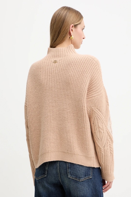 Odzież Twinset sweter z dodatkiem wełny 252TT3290 pomarańczowy