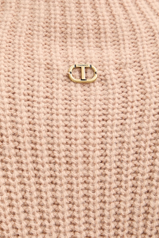 Twinset sweter z dodatkiem wełny 252TT3290 pomarańczowy