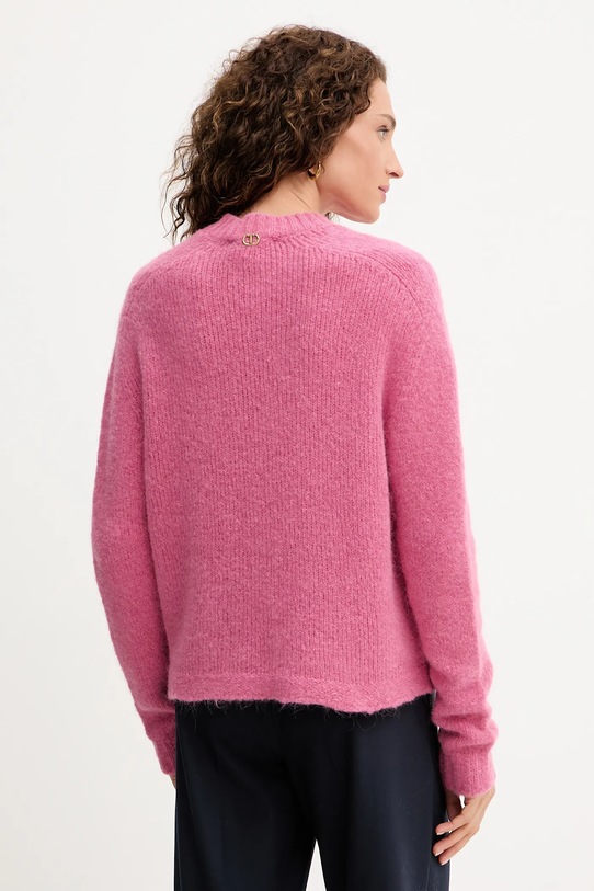 Odzież Twinset sweter z wełną 252TT3136 różowy