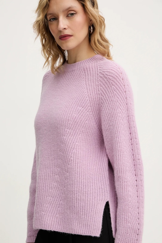 Twinset sweter z dodatkiem alpaki różowy 252TT3060