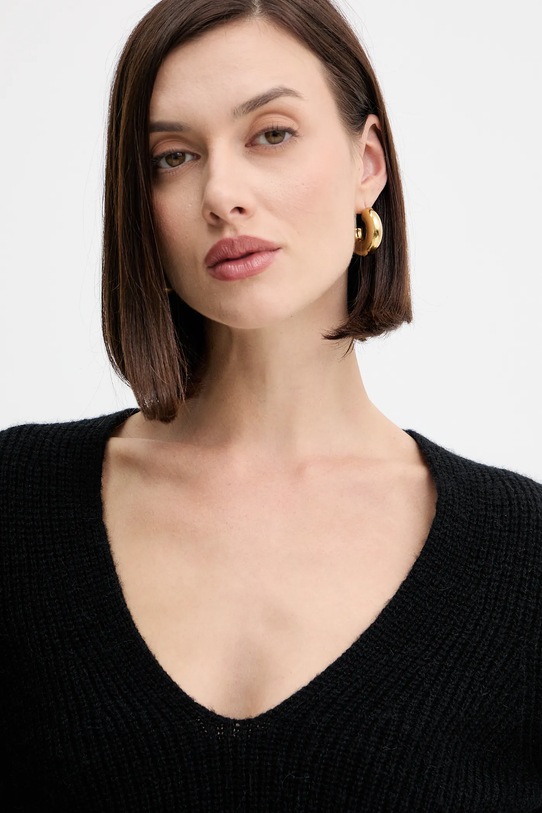 Twinset pulover de lână negru 252TT3062