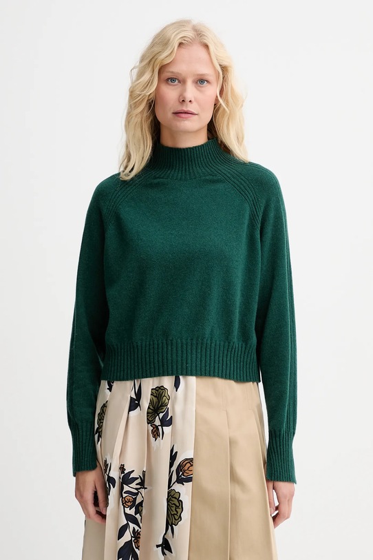 Twinset pulover de cașmir subtiri verde 252TT3531
