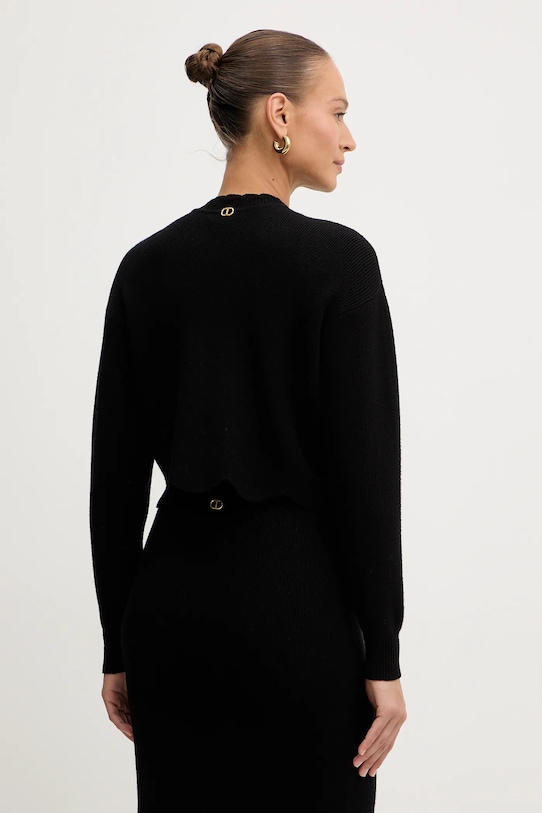 Одяг Светр з домішкою вовни Twinset 252TT3210 чорний