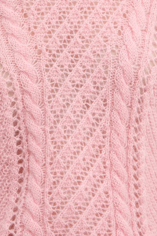 Twinset sweter z wełną 252TT3201 różowy