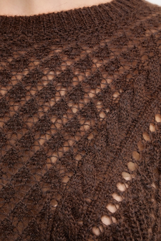 Светр з вовною Twinset 252TT3201 коричневий