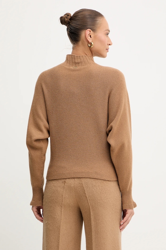 Odzież Twinset sweter z dodatkiem wełny 252TT3353 brązowy