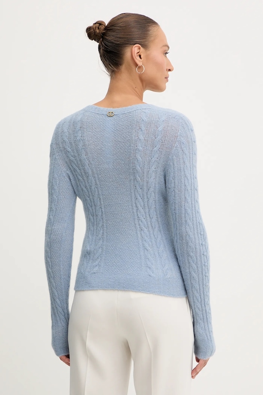 Одяг Светр із додаванням вовни Twinset 252TT3137 блакитний
