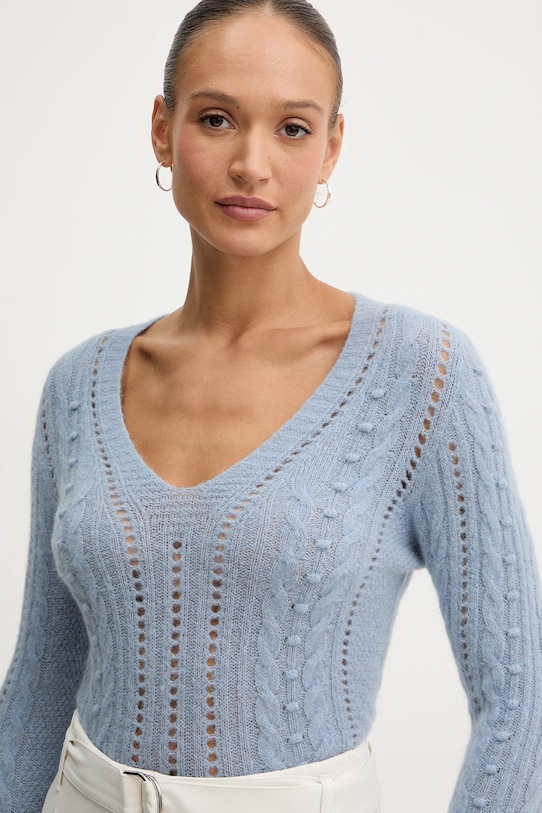 Светр із додаванням вовни Twinset блакитний 252TT3137