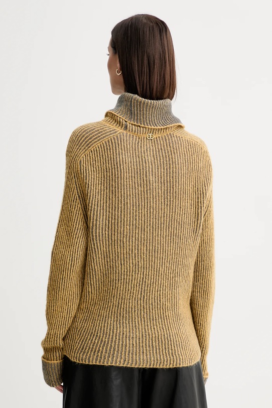 Odzież Twinset sweter z wełną 252TF3010 żółty