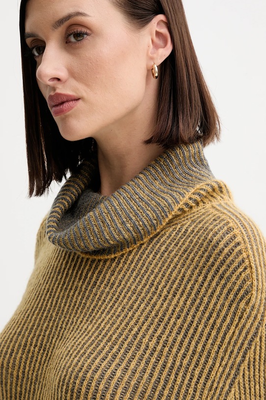 Twinset sweter z wełną żółty 252TF3010