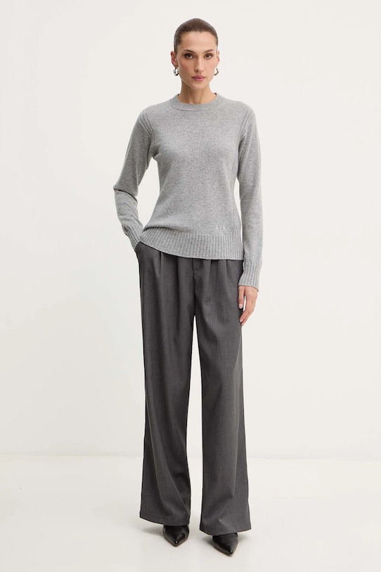 Armani Exchange sweter z dodatkiem wełny XW001164.AF16181 szary AW25
