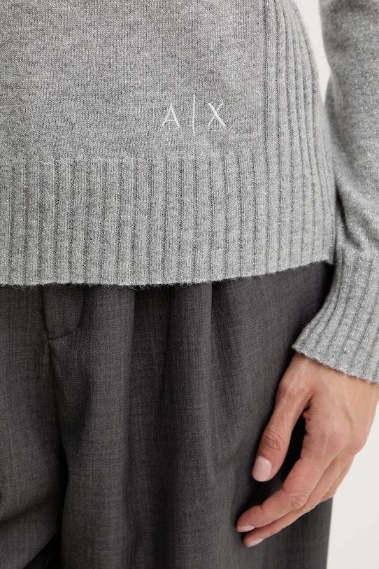Armani Exchange sweter z dodatkiem wełny XW001164.AF16181 szary