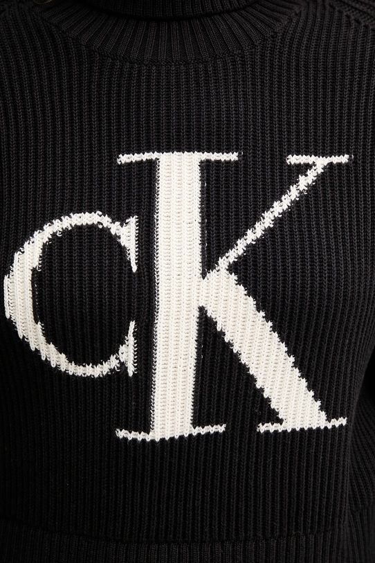 Памучен пуловер Calvin Klein Jeans LV047D349G черен
