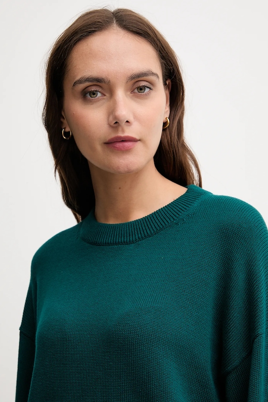 Calvin Klein Jeans sweter bawełniany turkusowy LV047D305G