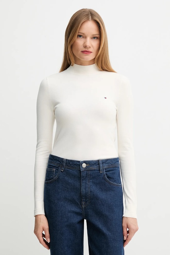Svetr Tommy Hilfiger kulatý béžová WW0WW47462