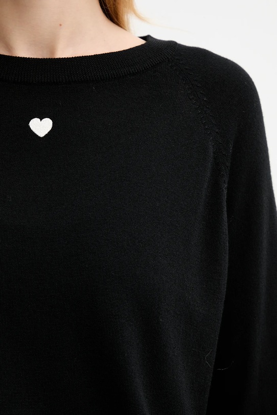 MAX&Co. sweter wełniany 2528366014200 czarny