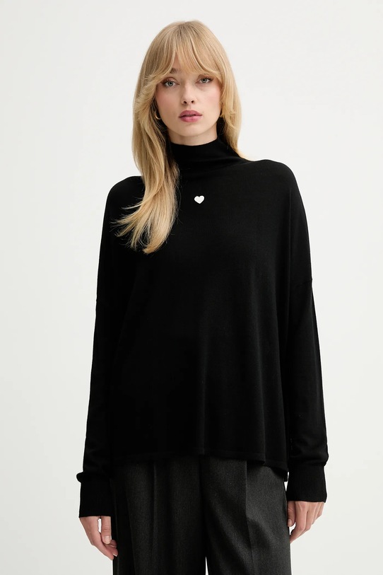 MAX&Co. sweter wełniany wełna czarny 2528366024200