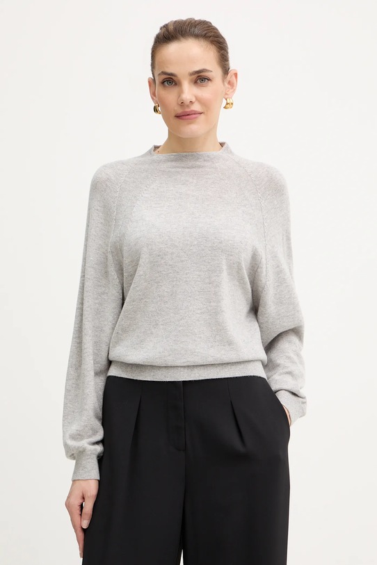 MAX&Co. sweter wełniany okrągły szary 2526366024200