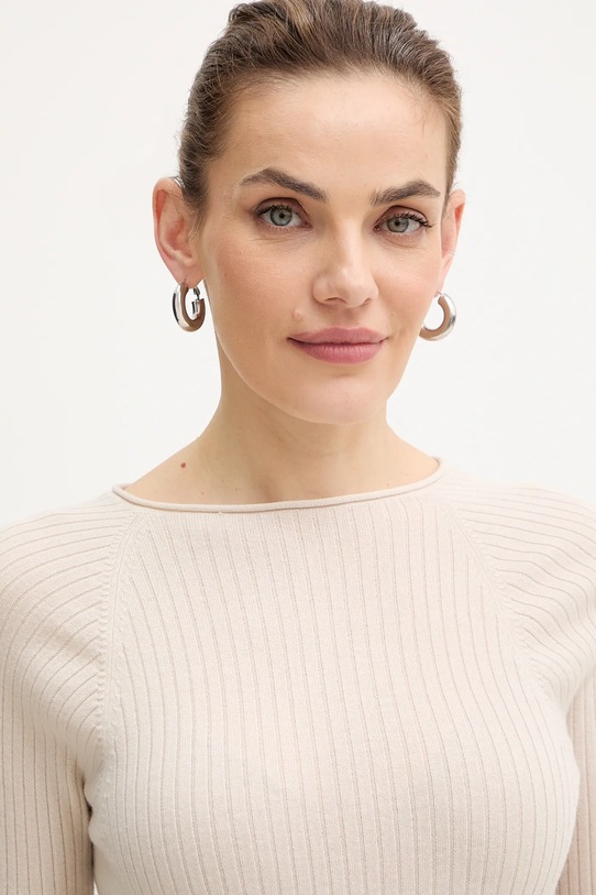 MAX&Co. sweter wełniany beżowy 2526366134200