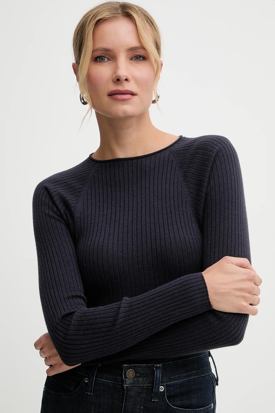 MAX&Co. sweter wełniany granatowy 2526366134200
