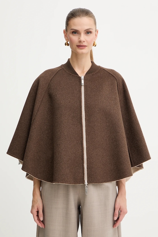 MAX&Co. poncho dwustronne z dodatkiem wełny 2526736037200 beżowy AW25