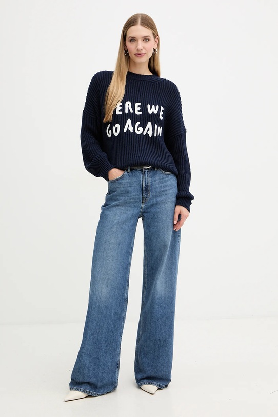 MAX&Co. sweter 2528366012200 granatowy AW25