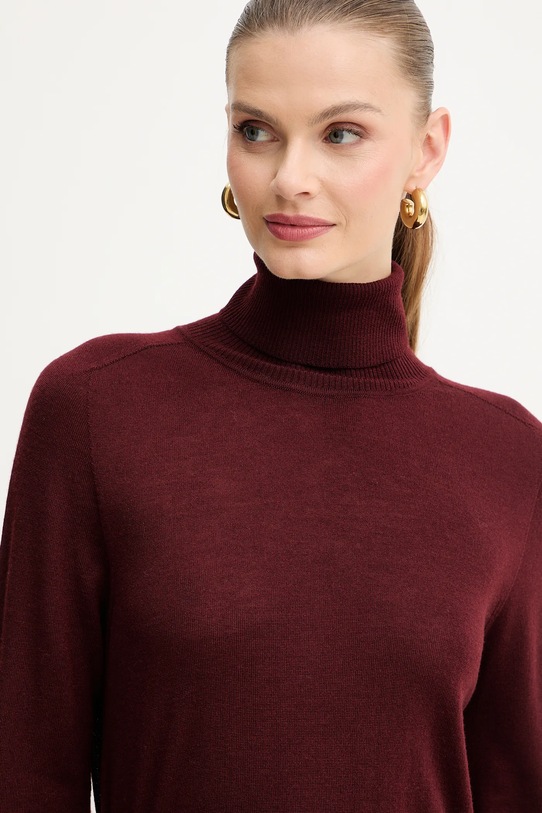Luisa Spagnoli pulover de lână burgundia 100106