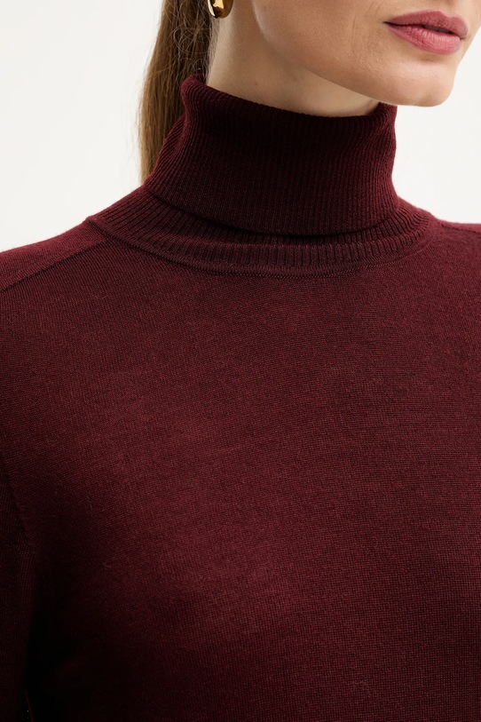 Luisa Spagnoli pulover de lână 100106 burgundia