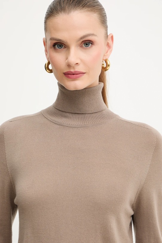 Luisa Spagnoli pulover de lână maro 100106