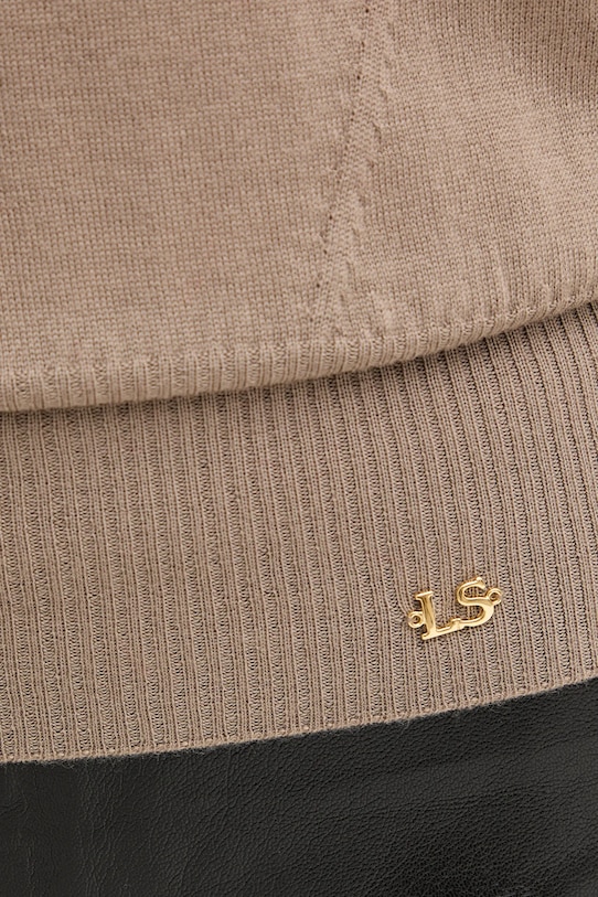 Luisa Spagnoli pulover de lână 100106 maro