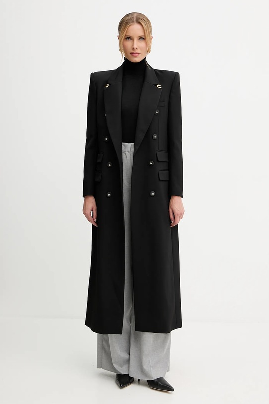 Luisa Spagnoli sweter wełniany 100106 czarny AW25